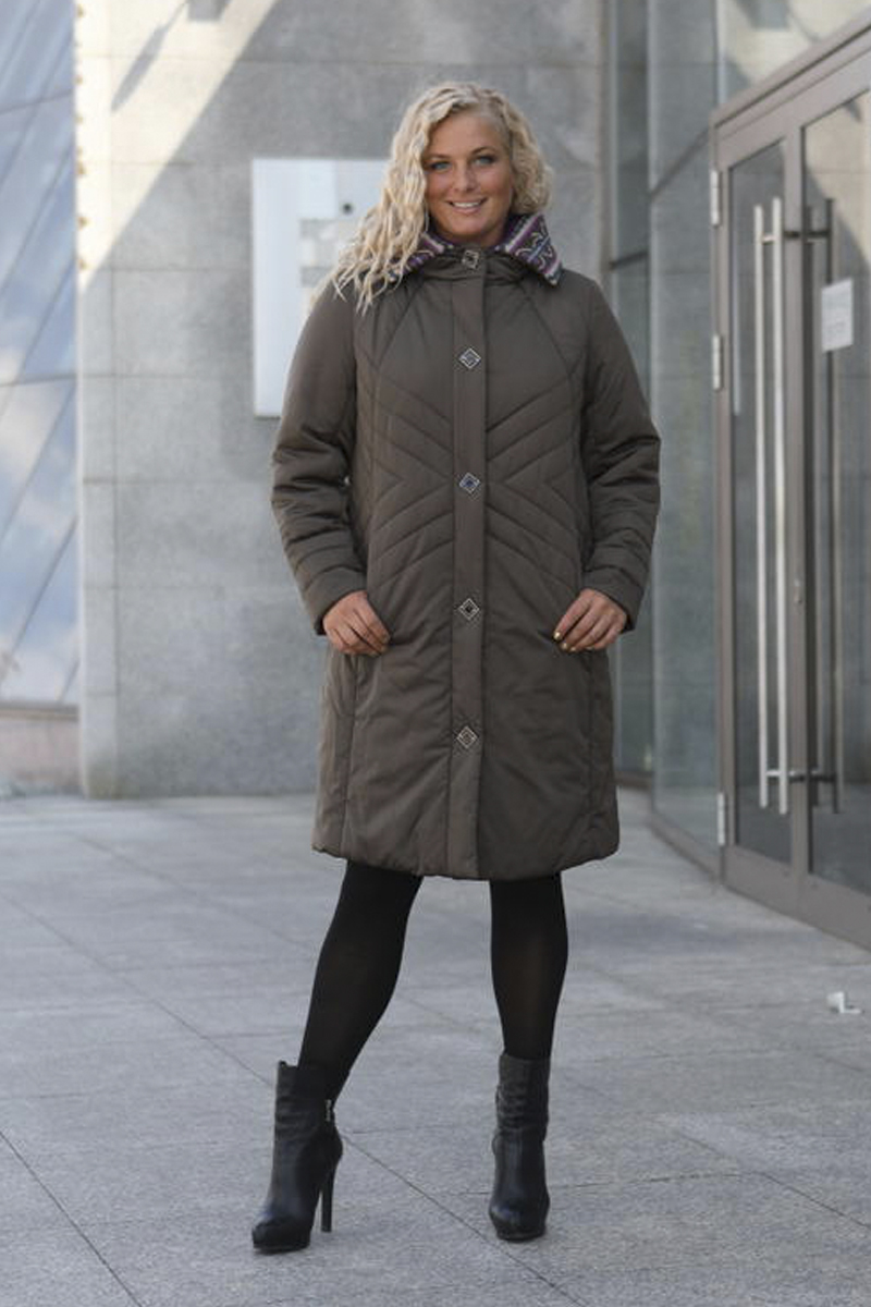 Женское пальто Bugalux 422 170-антрацит/ежевика