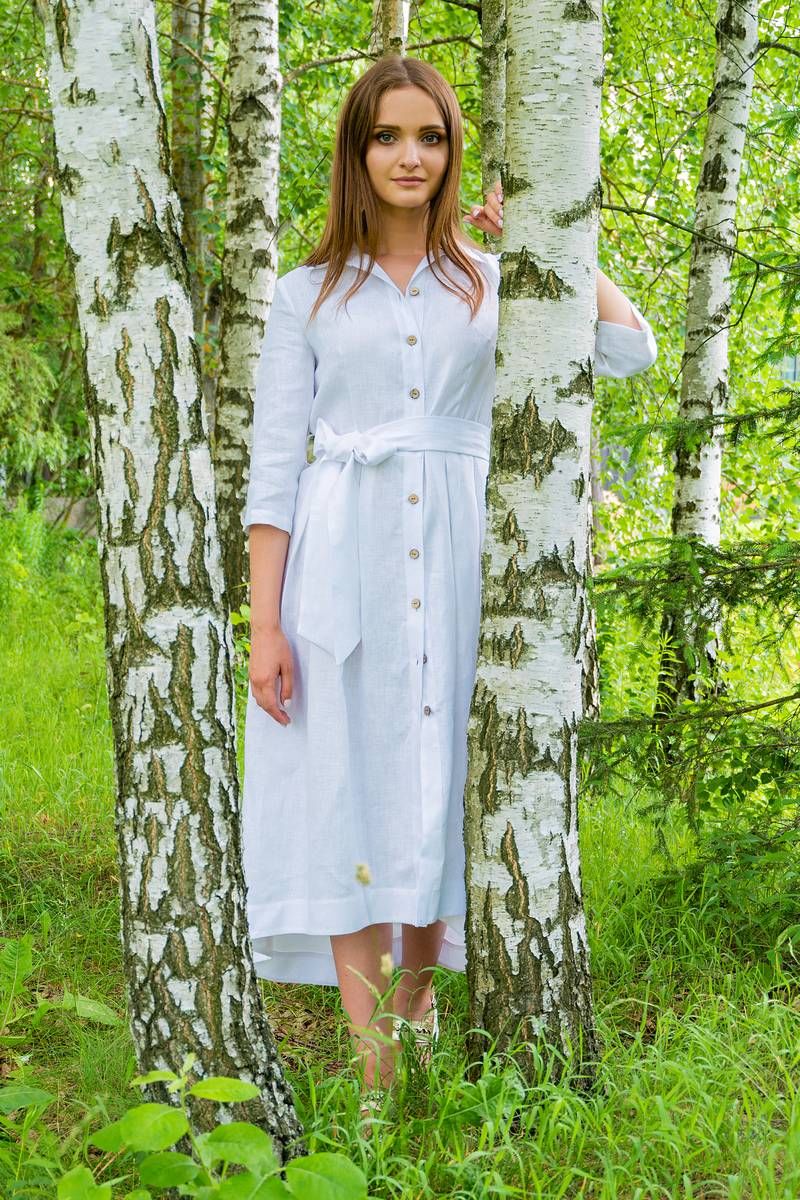 Платье Ружана 393-2 белый
