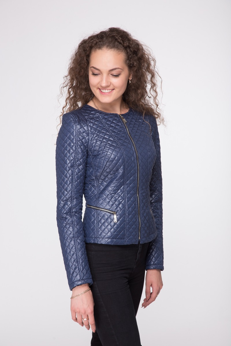 Женская куртка LadyThreeStars 1724 синий
