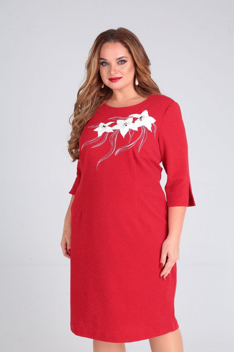 Платья Andrea Style 0241 красный