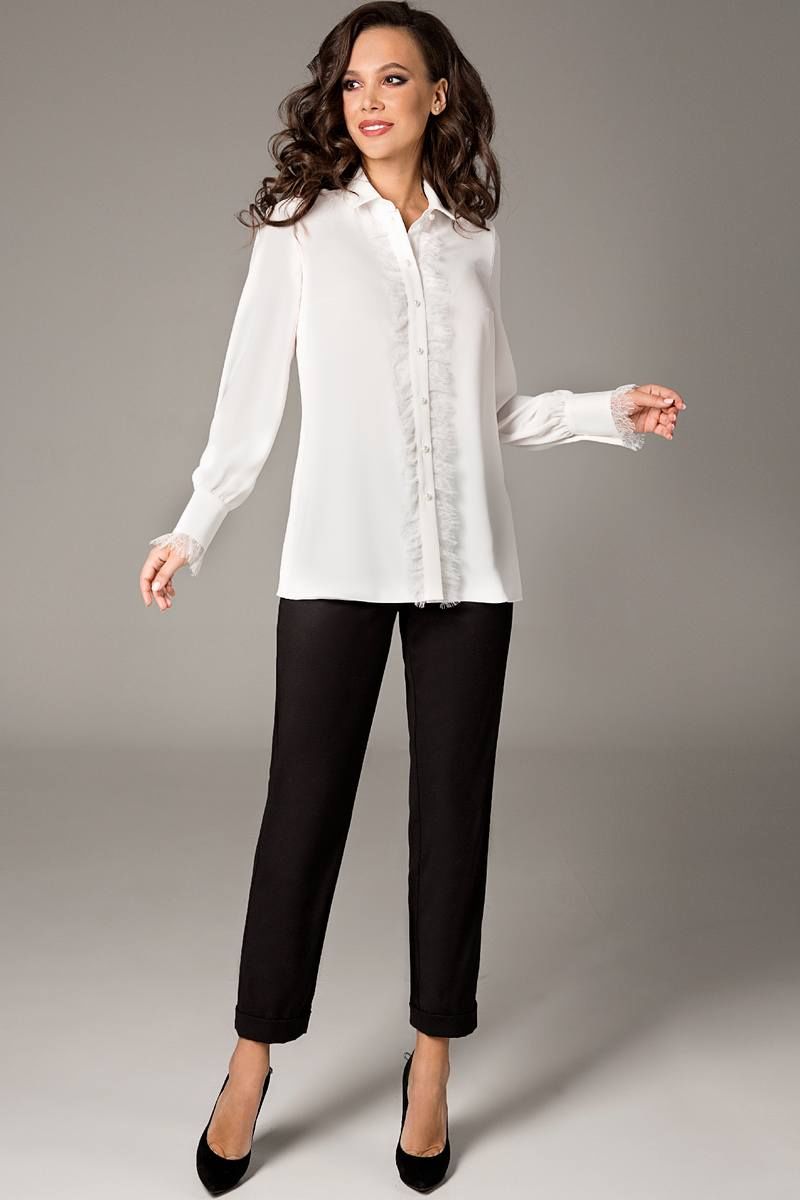 Блузы Teffi Style L-1472 молочный