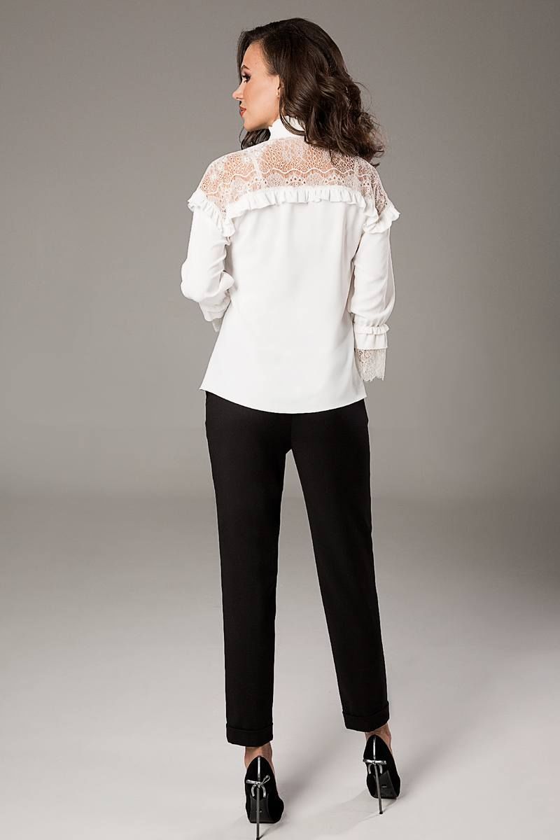 Блузы Teffi Style L-1473 молочный