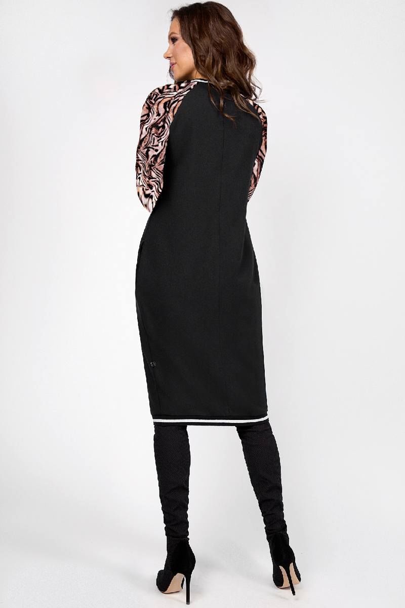 Платья Teffi Style L-1452 черный_-_бурбон