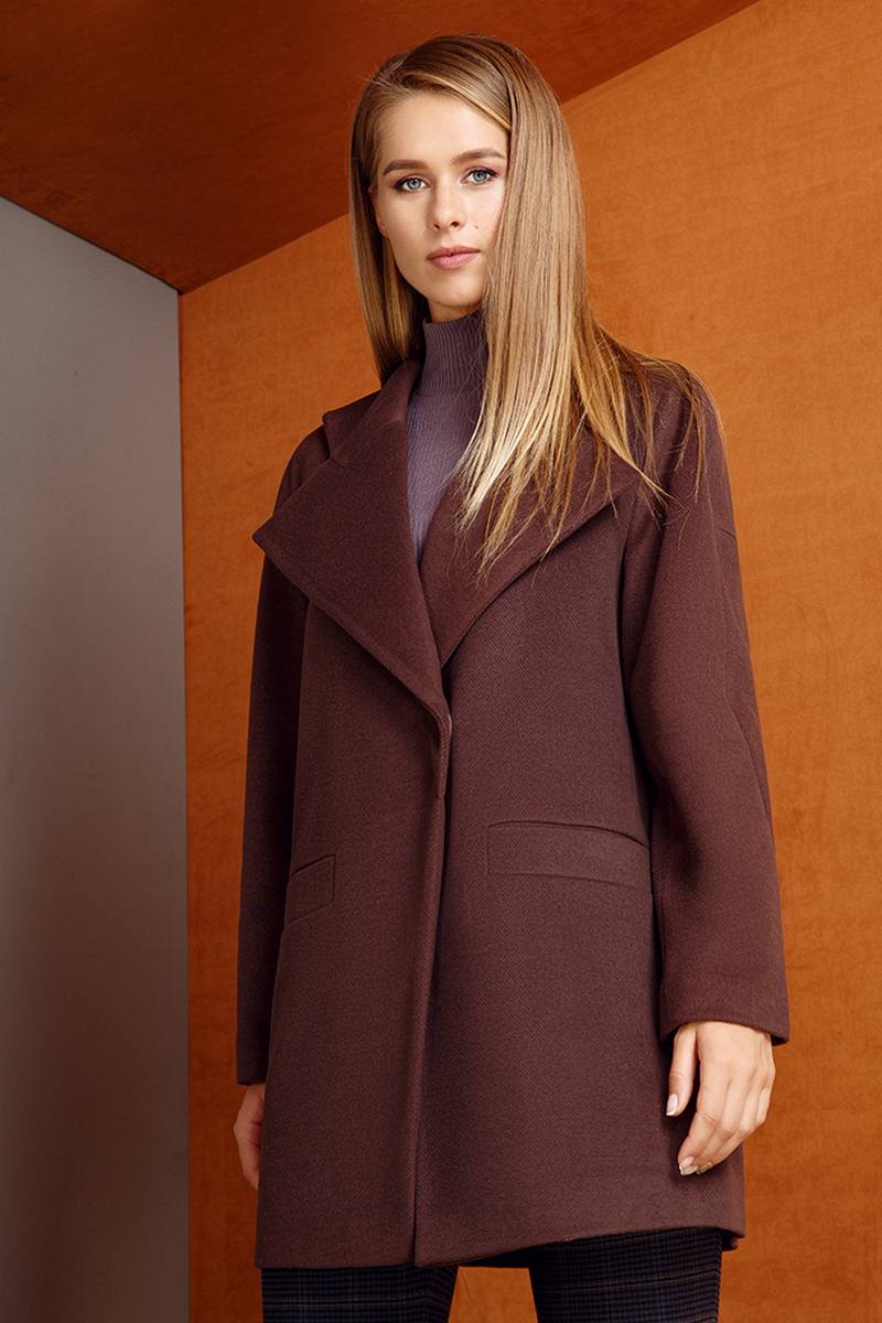 Женское пальто LaVeLa L7081 коричневый