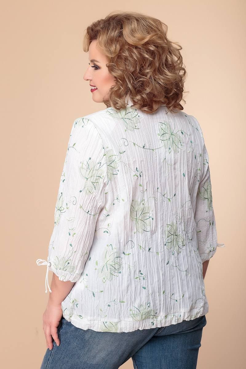 Блузы Romanovich Style 8-769 белый/зелень