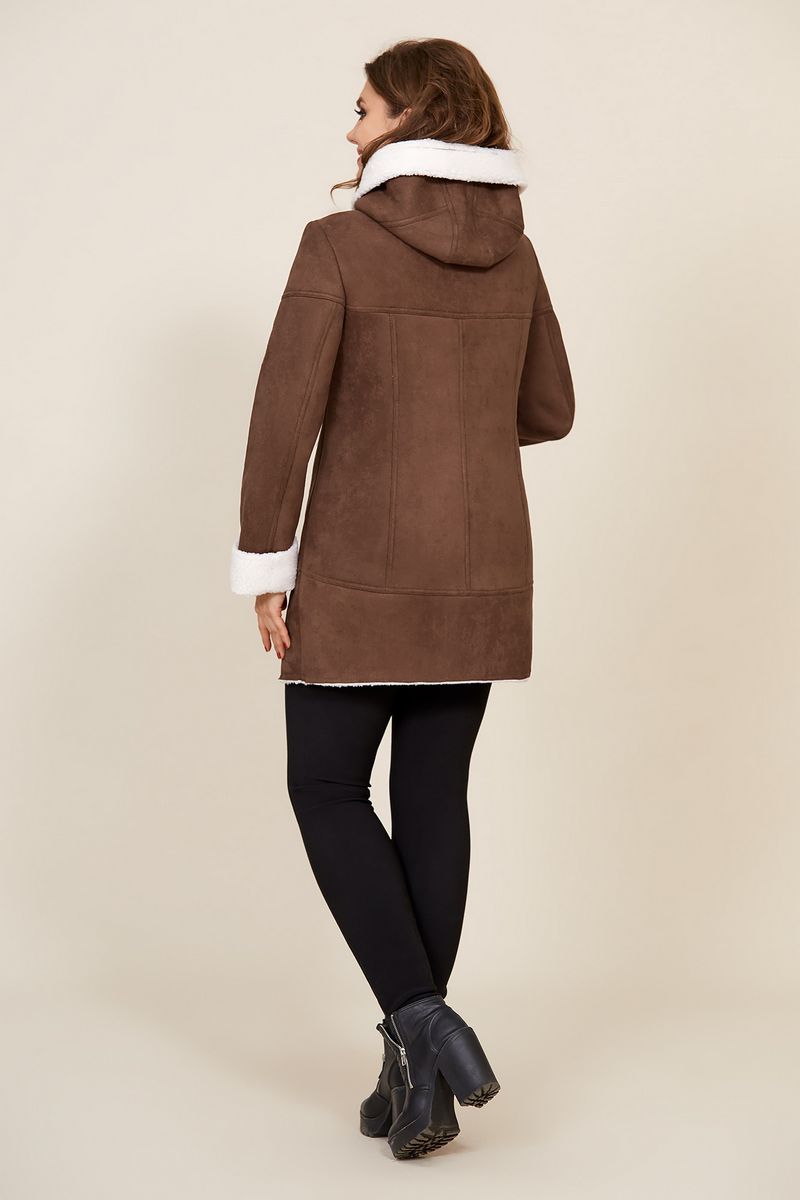 Женская куртка Магия Стиля М-2506 коричневый