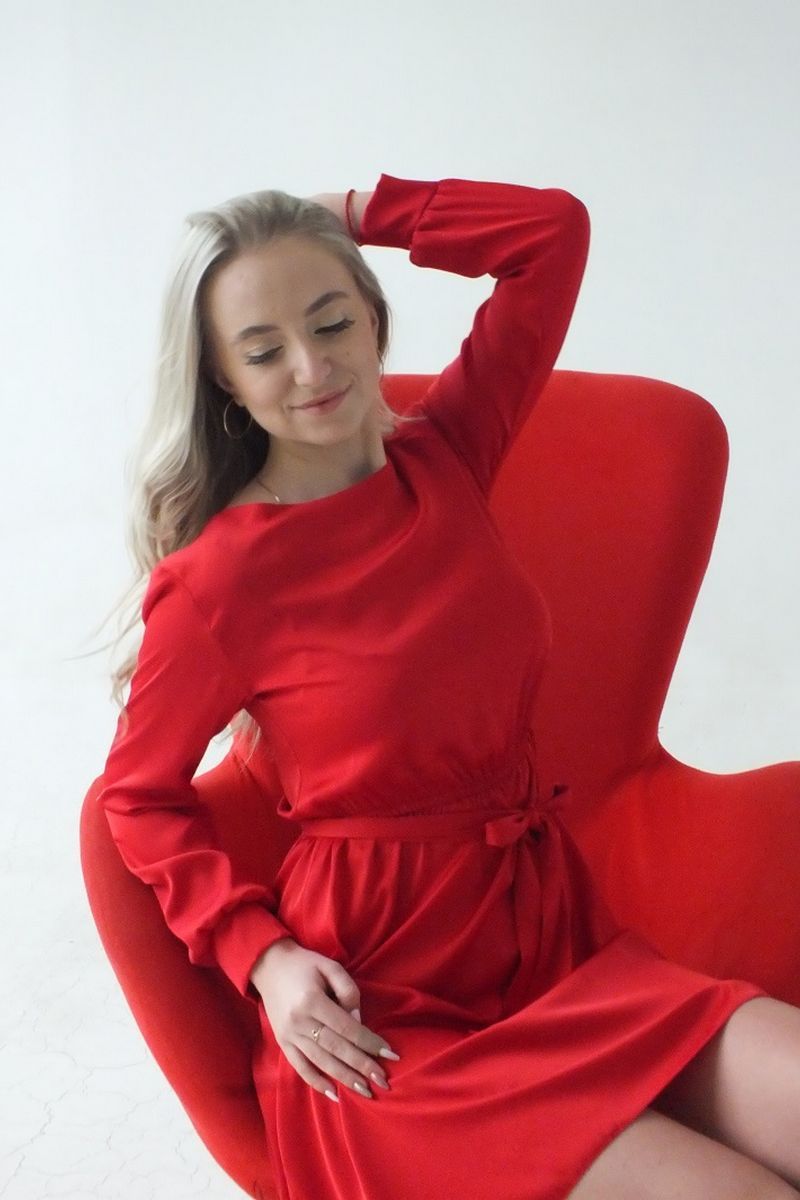 Платье Lady Smile 1017-42 красный