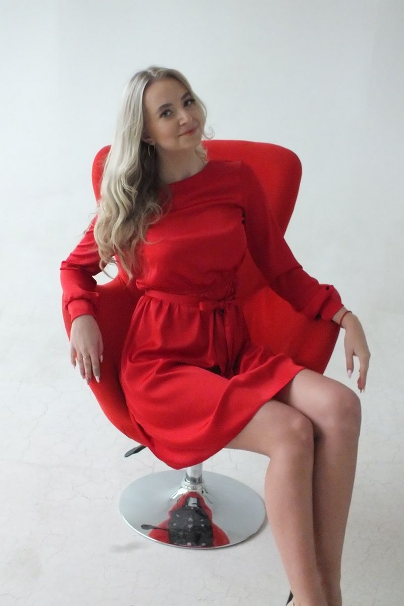 Платье Lady Smile 1017-42 красный