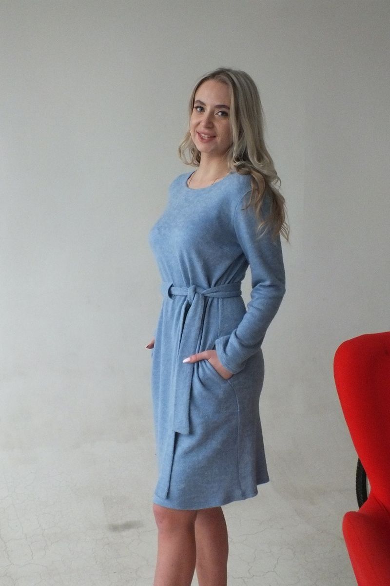Платье Lady Smile 1017-42 голубой