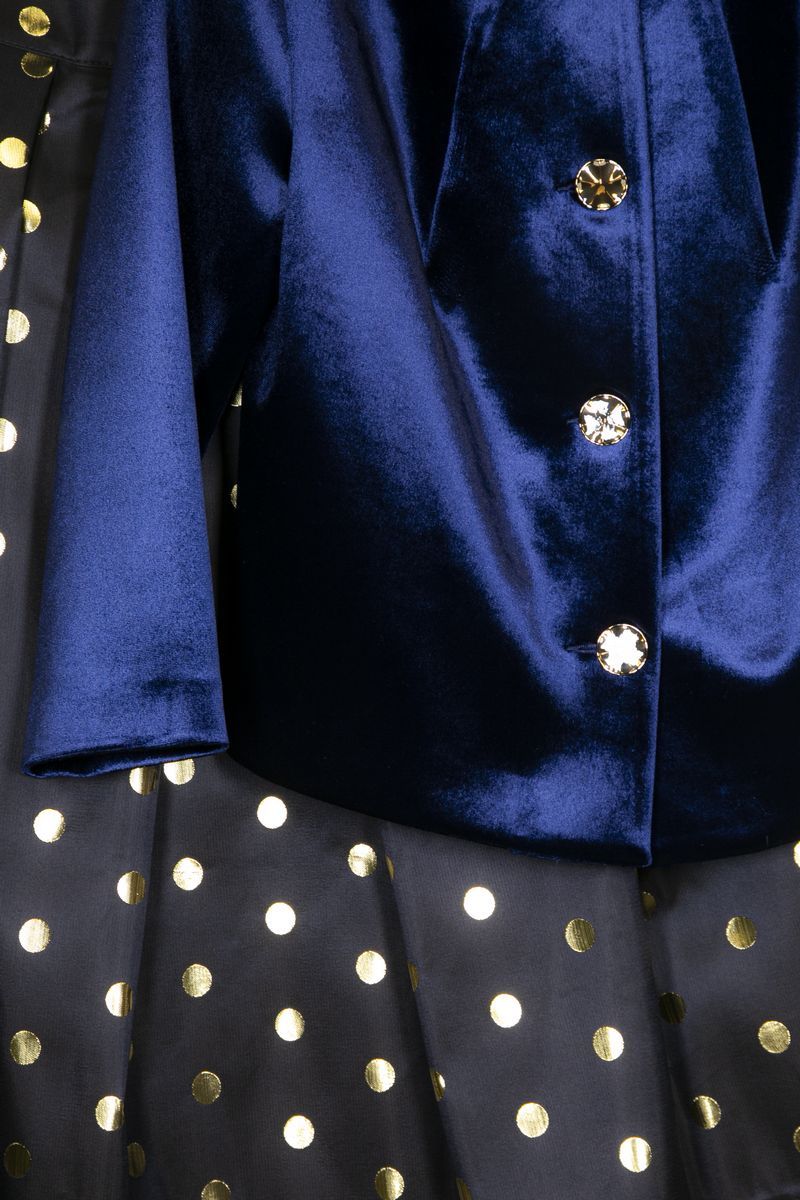 Юбочный костюм Anastasia 360 синий,темно-синий,золото