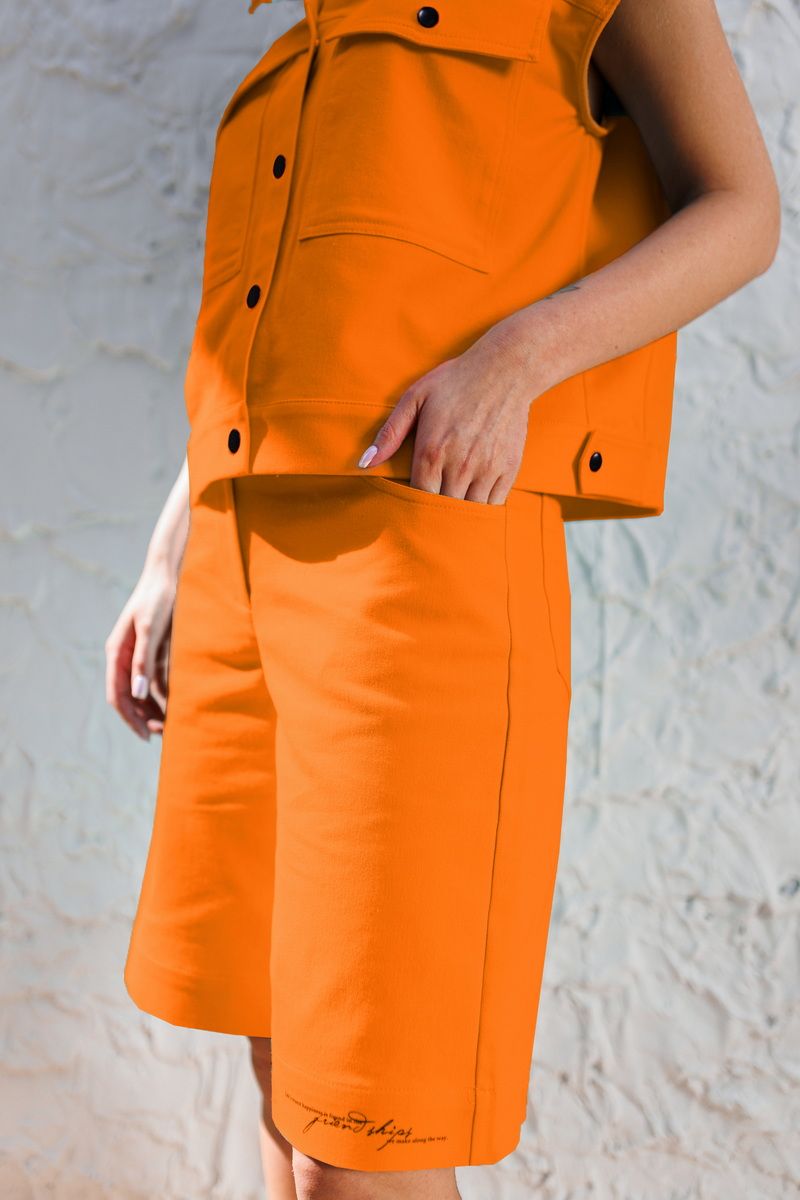 Женский комплект с шортами Amberа Style 2026-1 апельсин