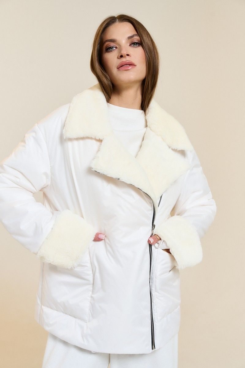 Женская куртка DiLiaFashion 0630-1 кремовый