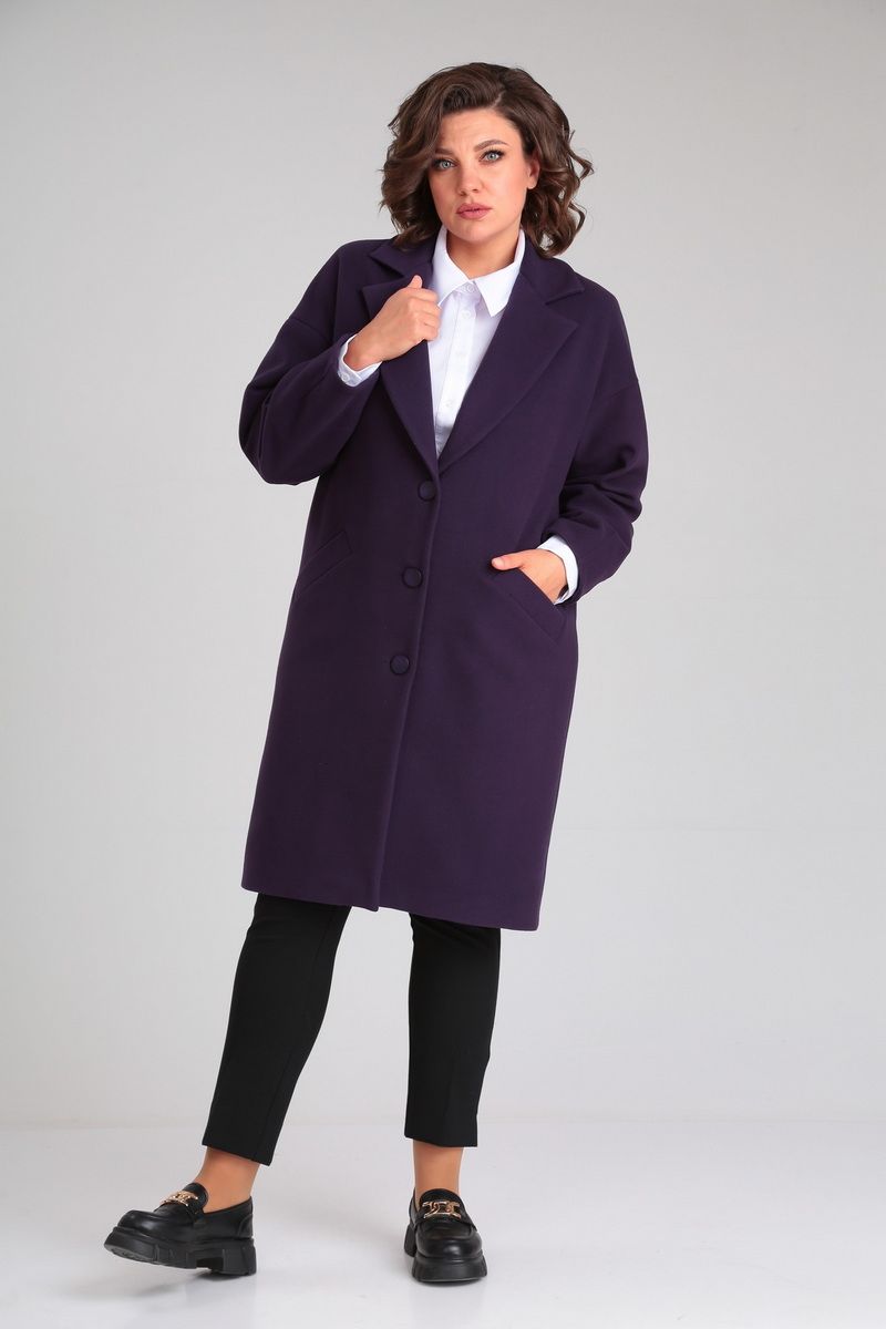Женское пальто Mubliz 082 баклажан