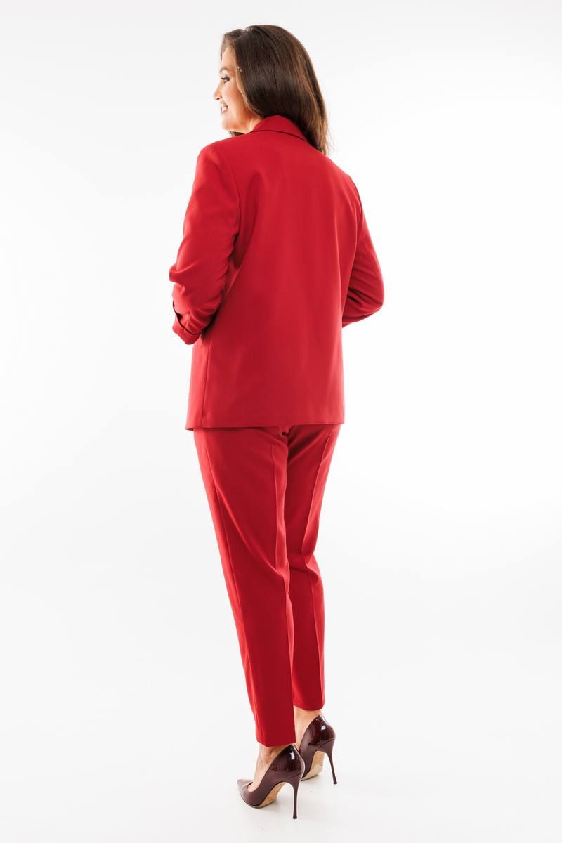 Брючный костюм SandyNa 130561 темно-красный