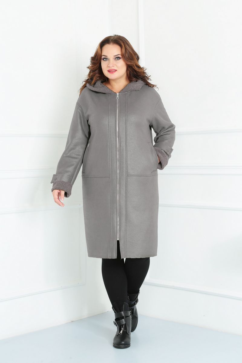 Женское пальто Диомант 1449 серый
