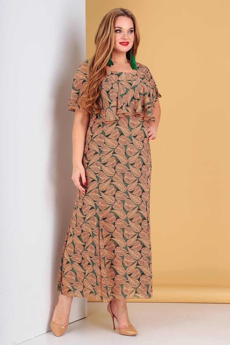 Платья Liona Style 485 зеленый