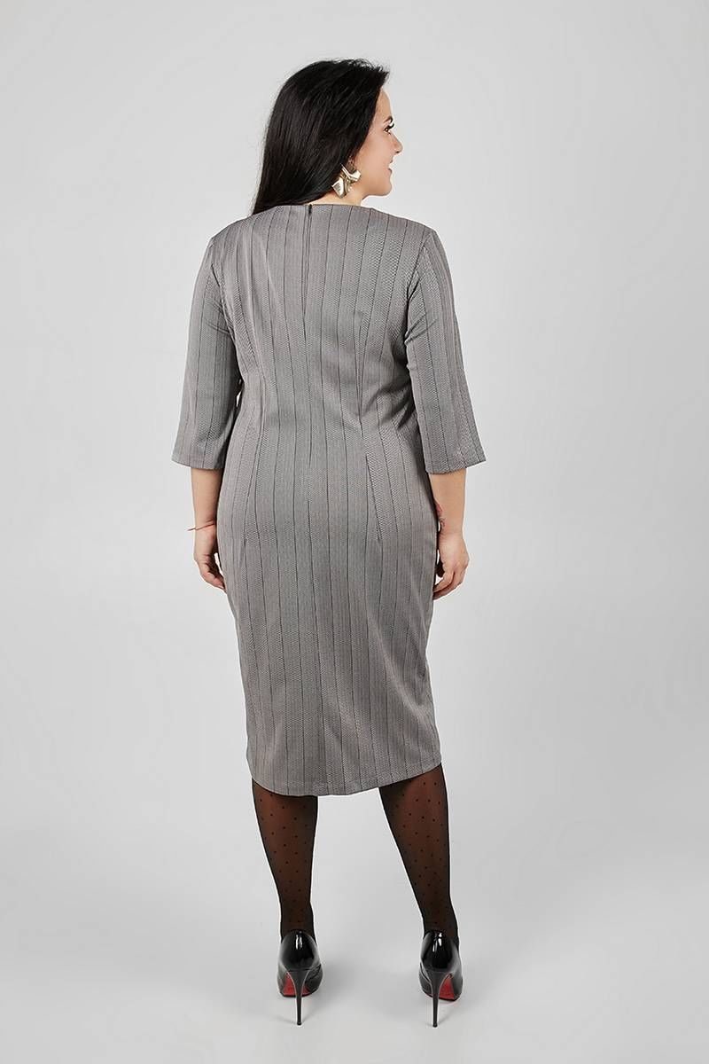 Платья Legend Style DP-002 серый-бордовый