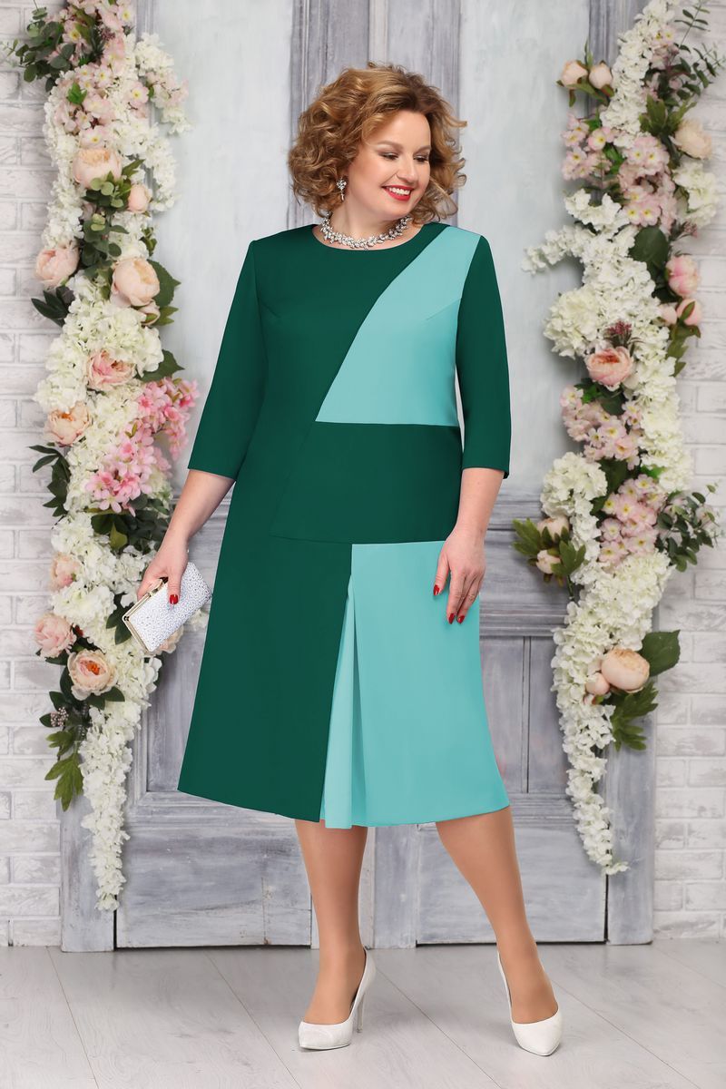 Платье Ninele 5765 изумруд-зеленый