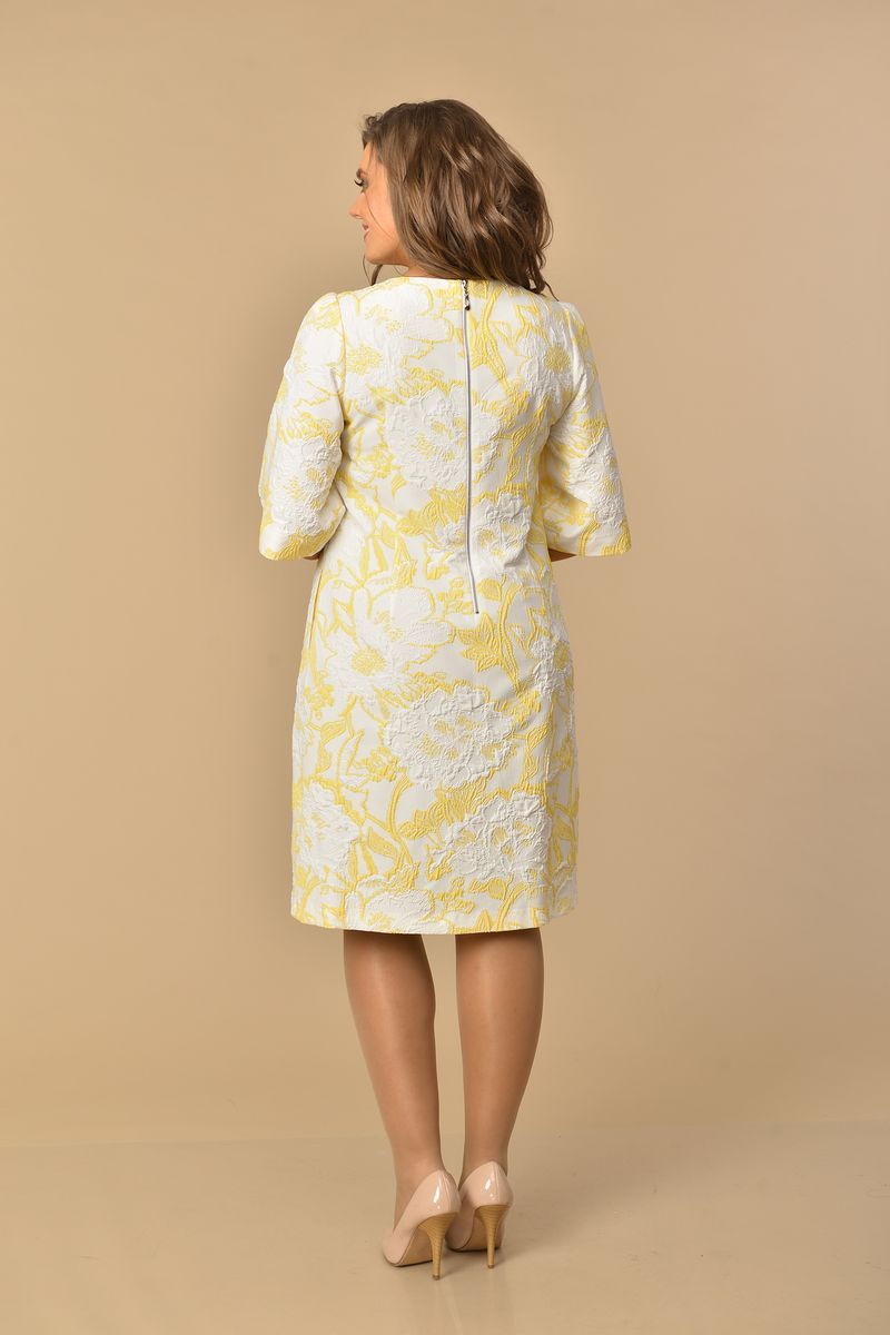 Платья Lady Style Classic 1030/6 бело-желтый