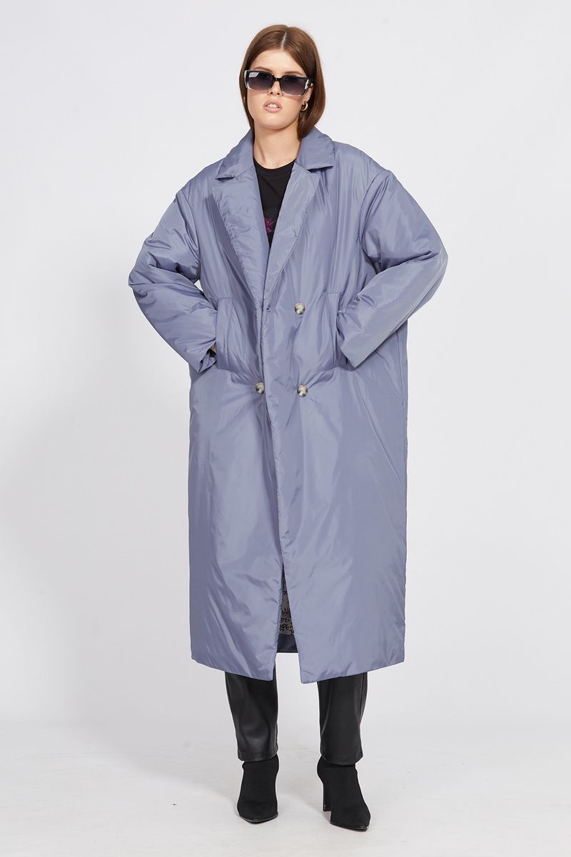 Женское пальто EOLA 2441 серо-голубой