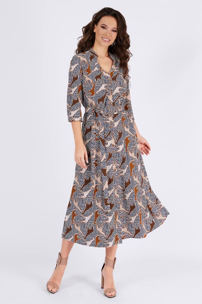 Платье Teffi Style L-1387 жирафы