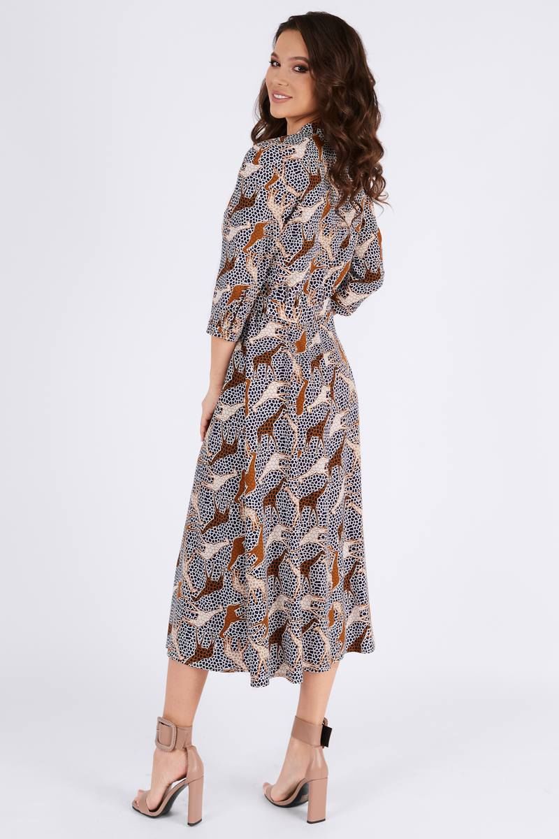 Платье Teffi Style L-1387 жирафы