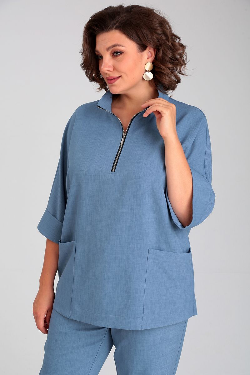 Брючный комплект Liona Style 862 голубой