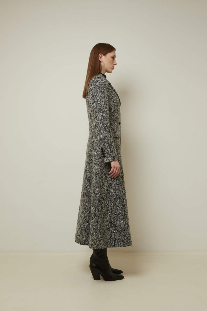 Женское пальто Elema 1-12798-1-164 чёрно-белый