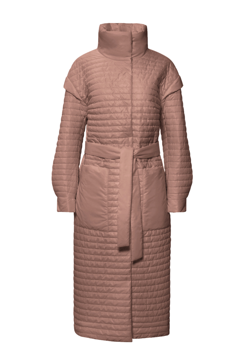 Женское пальто Elema 5-12340-1-164 тёмно-бежевый