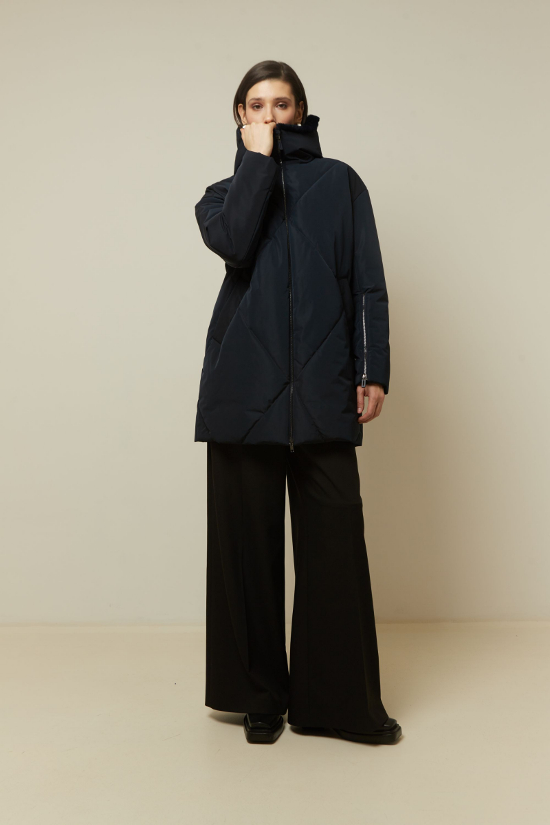 Женское пальто Elema 5S-13035-1-164 тёмно-синий