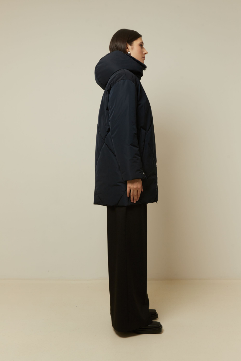 Женское пальто Elema 5S-13035-1-164 тёмно-синий