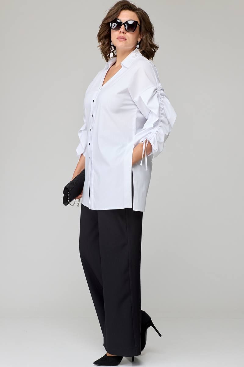 Блузы EVA GRANT 7136-1 белый