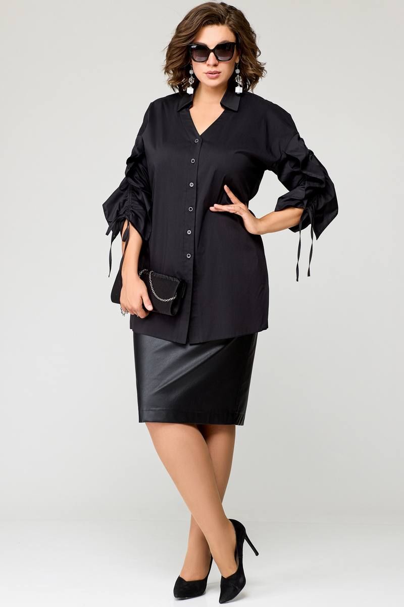 Блузы EVA GRANT 7136-1 черный