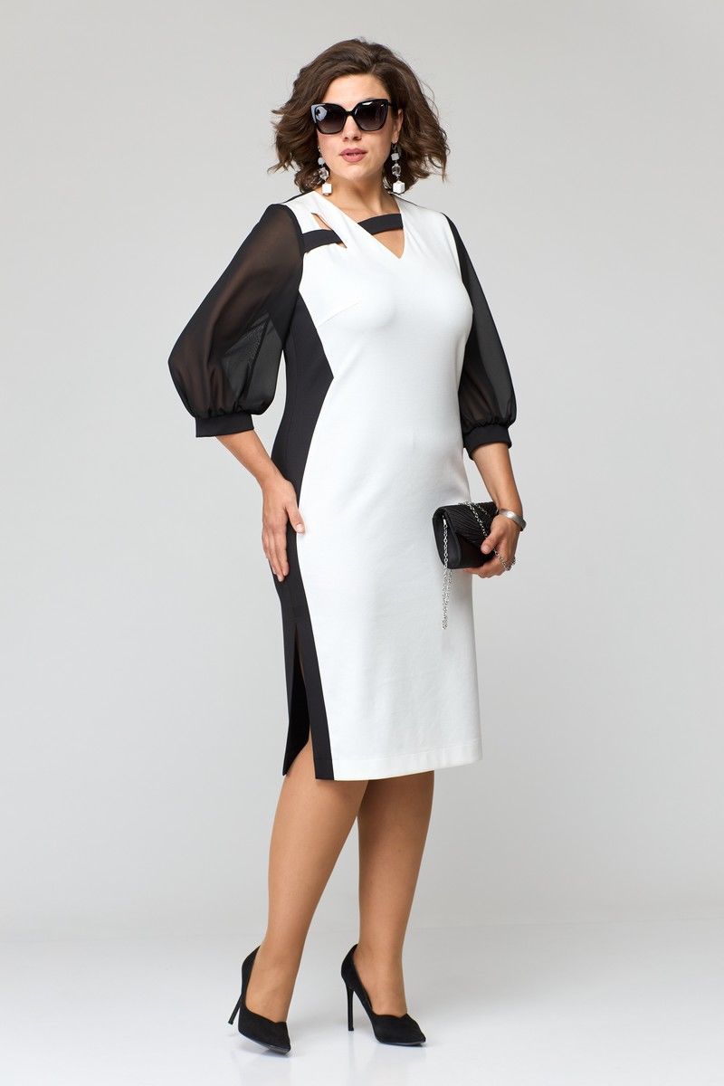 Платья EVA GRANT 7220 черно-белый