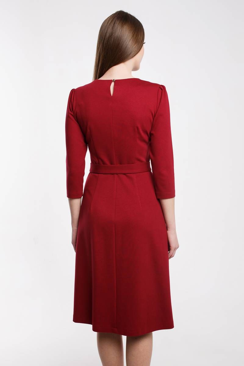 Платье с поясом Madech 205353 бордовый