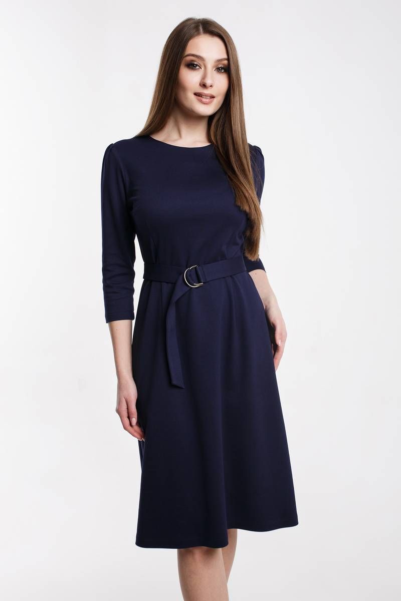 Платье с поясом Madech 205353 темно-синий