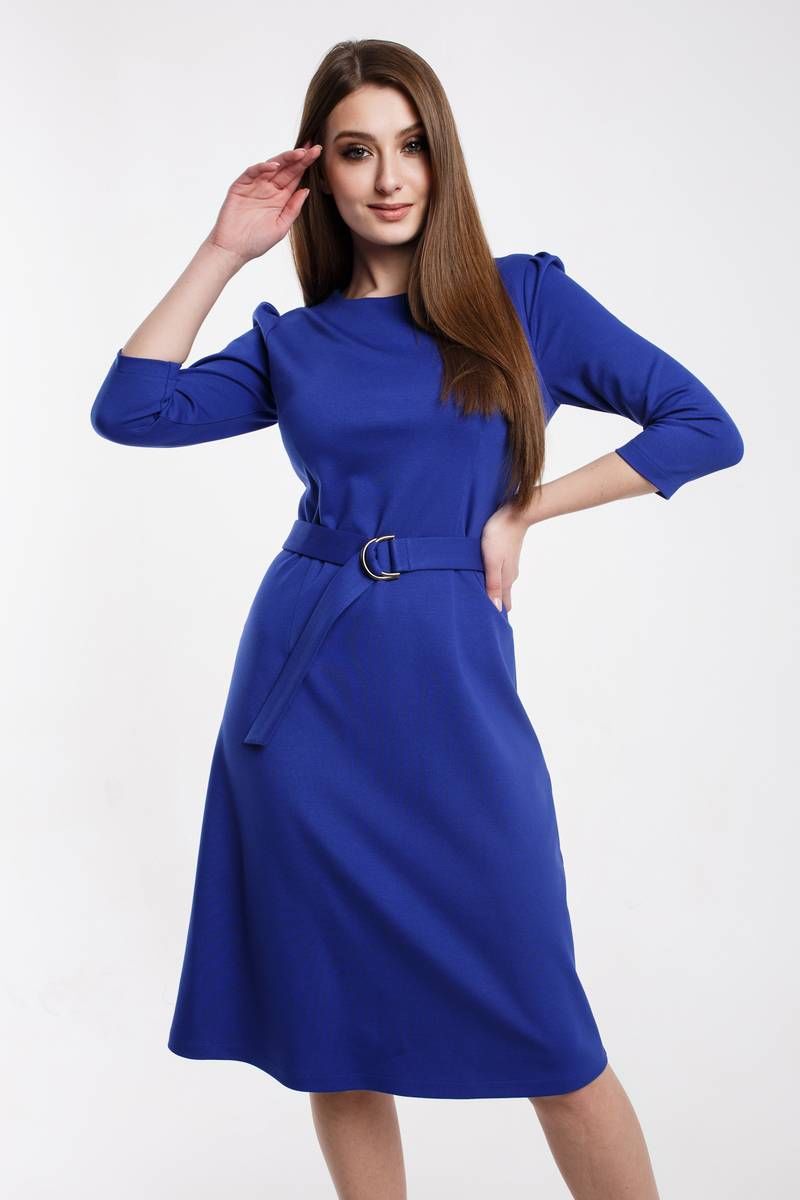 Платье с поясом Madech 205353 королевский-синий