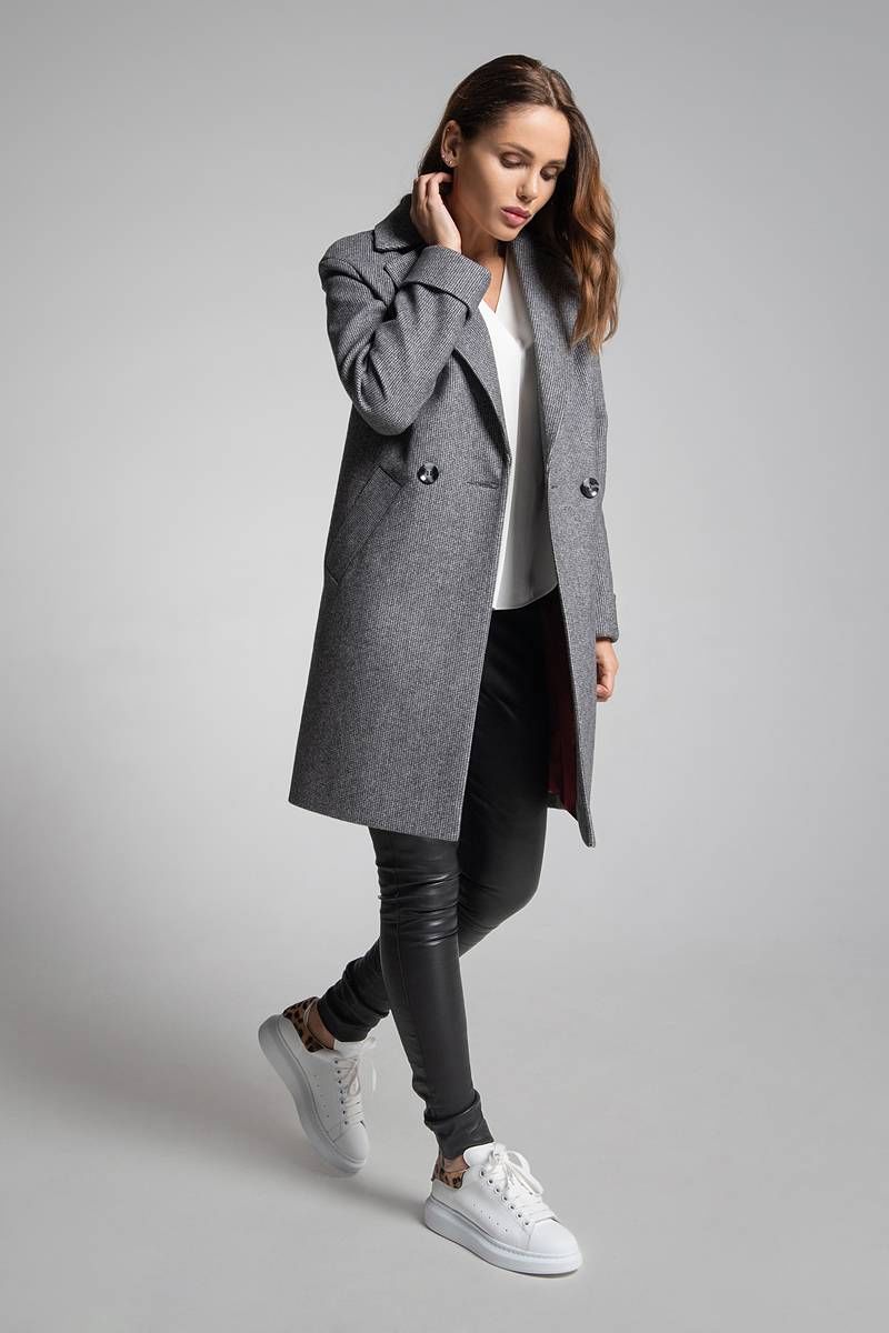 Женское пальто Gotti 171-16 серый
