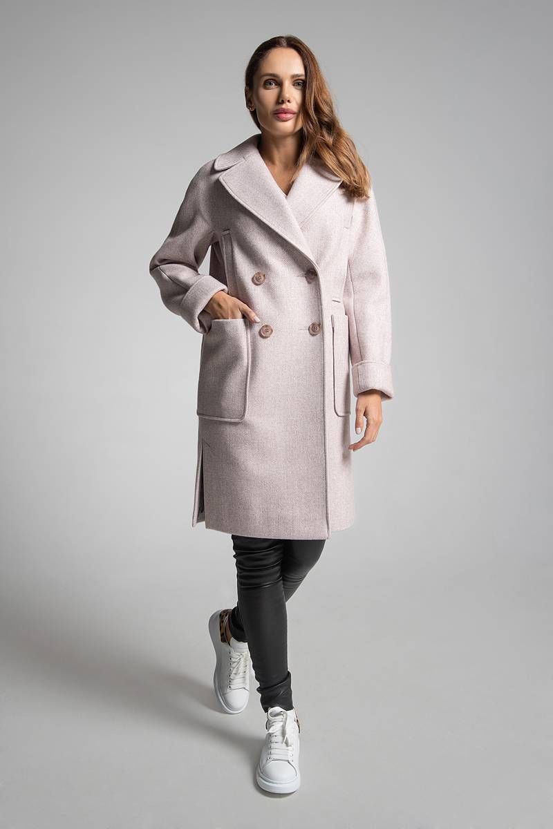 Женское пальто Gotti 202-1 светло-розовый