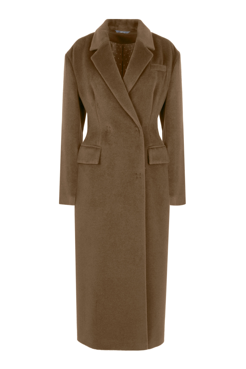 Женское пальто Elema 1-09-170 коричневый
