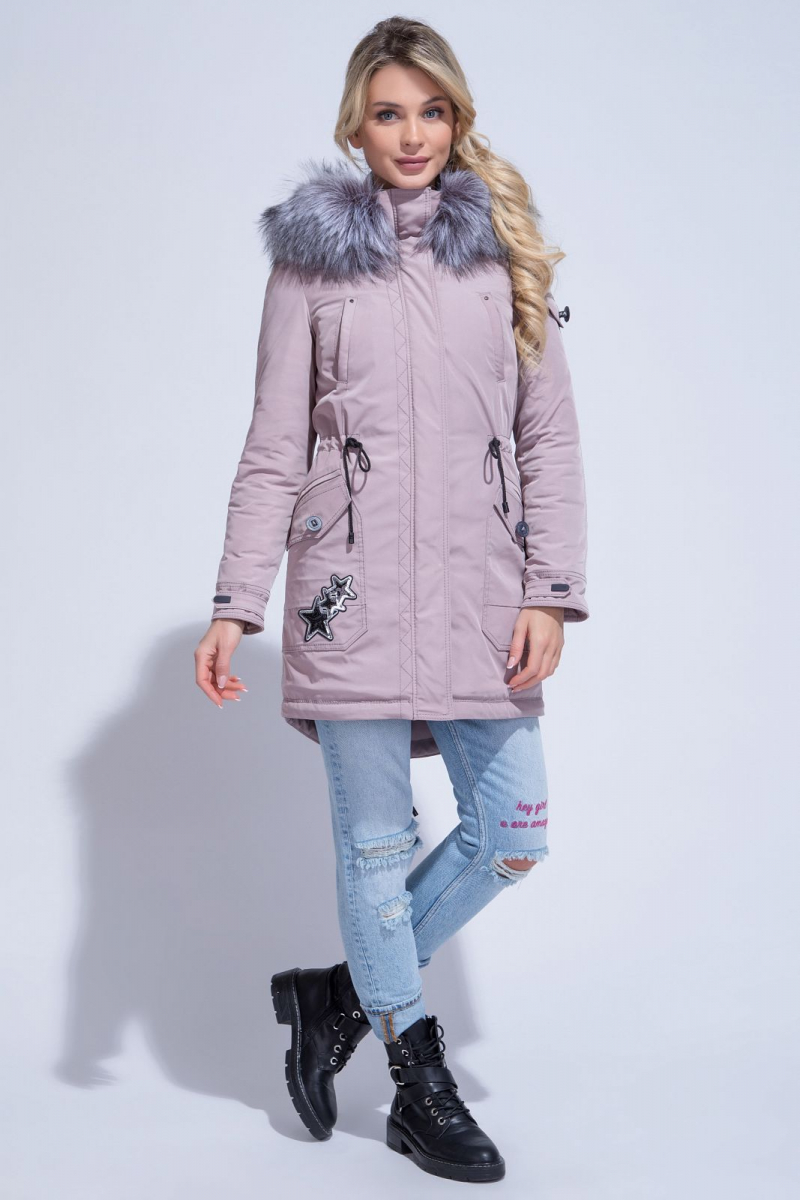 Женское пальто ElectraStyle ИЧ3у-8139-264 дымчато_розовый