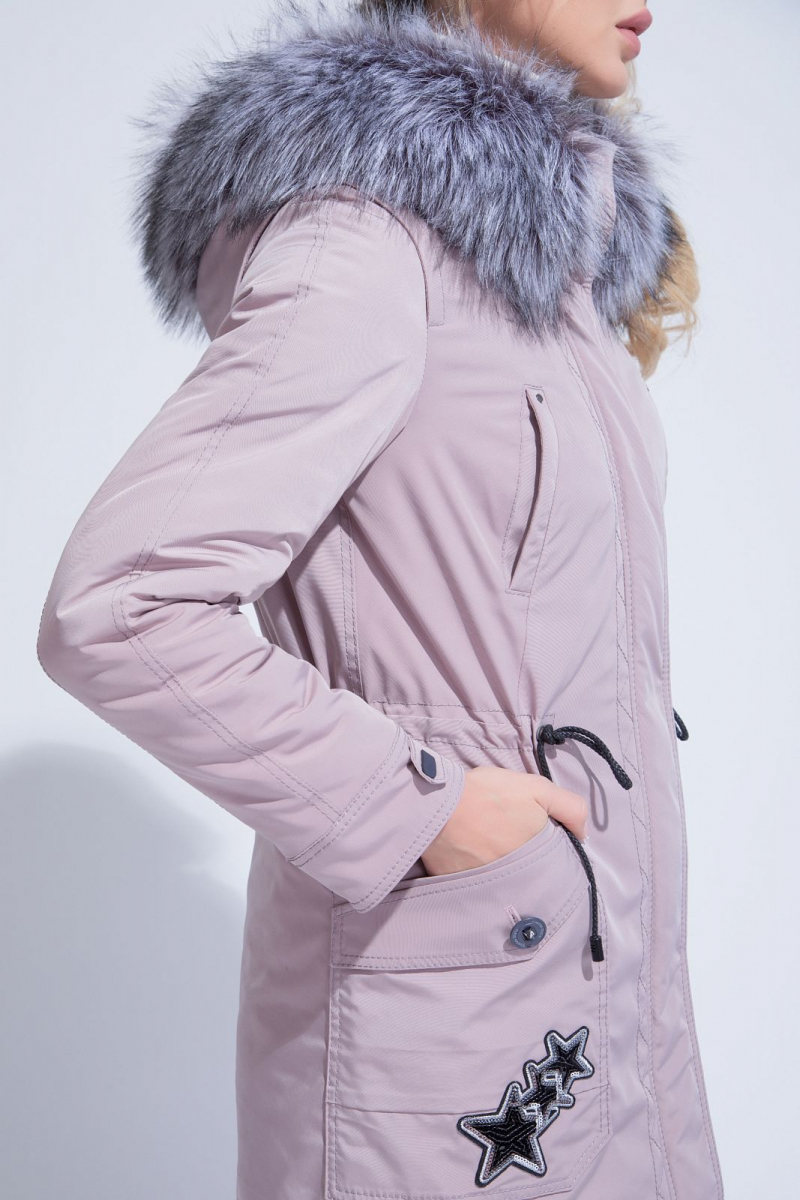 Женское пальто ElectraStyle ИЧ3у-8139-264 дымчато_розовый