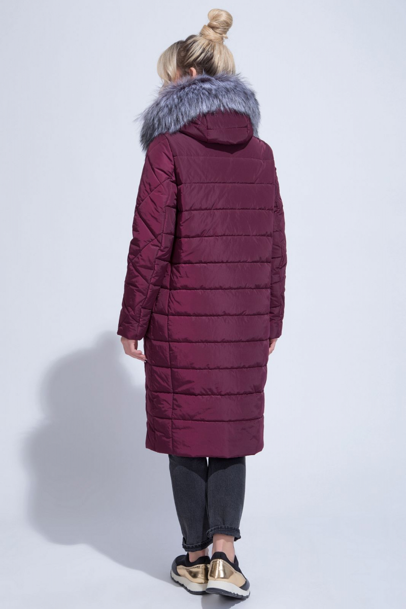 Женское пальто ElectraStyle ИЧ5у-8142-112 бургундия