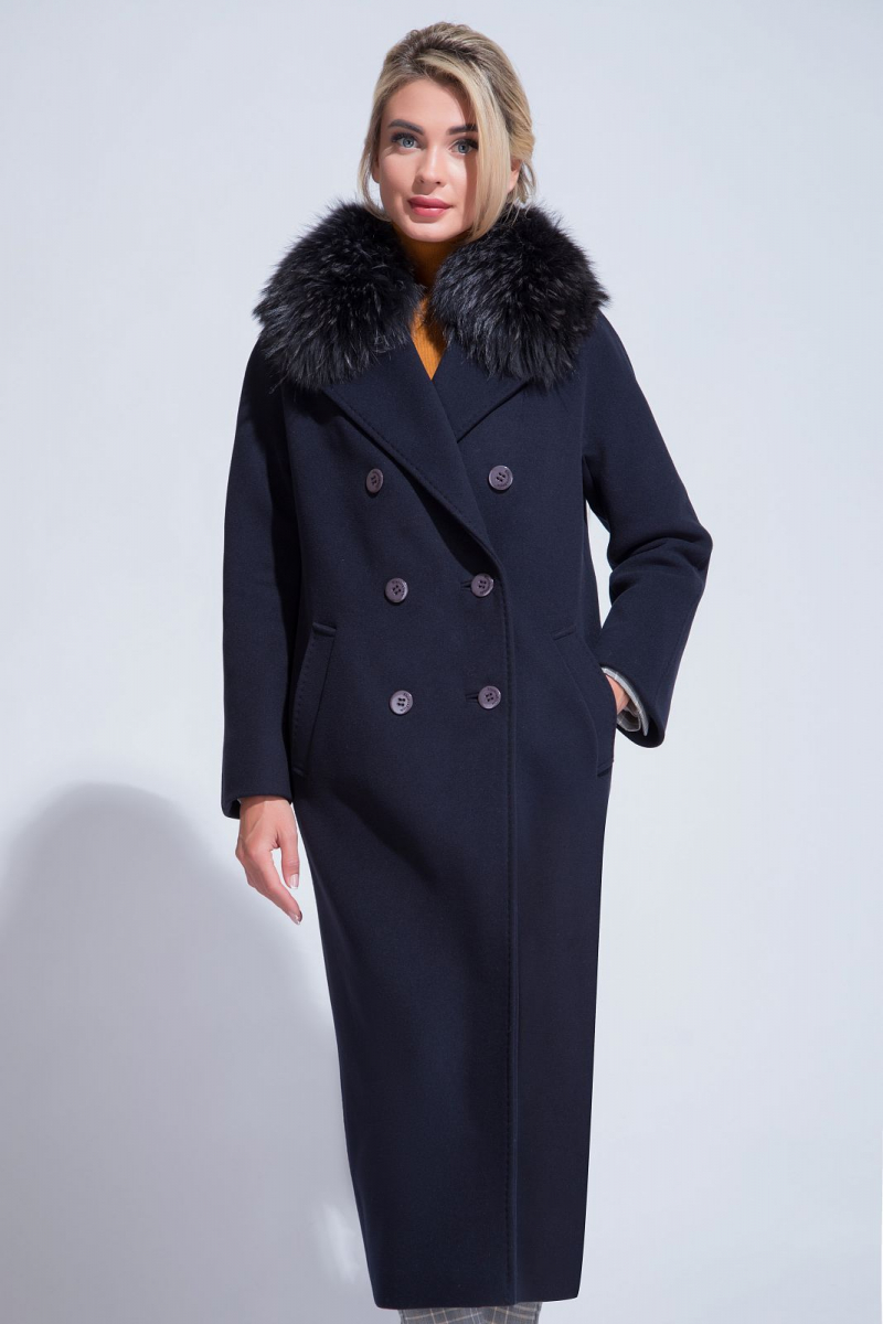 Женское пальто ElectraStyle НЕ5у-8117-128 темно-синий