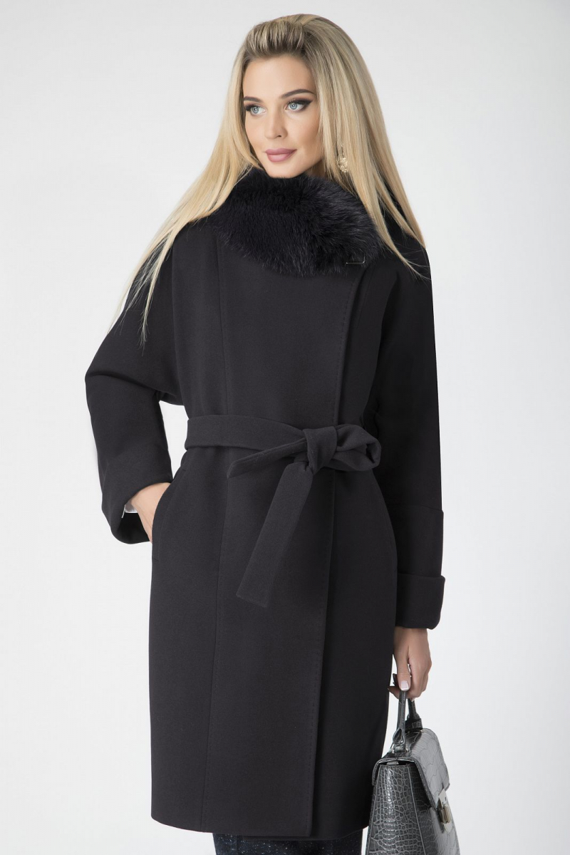 Женское пальто ElectraStyle НП3У-4448-128 черный
