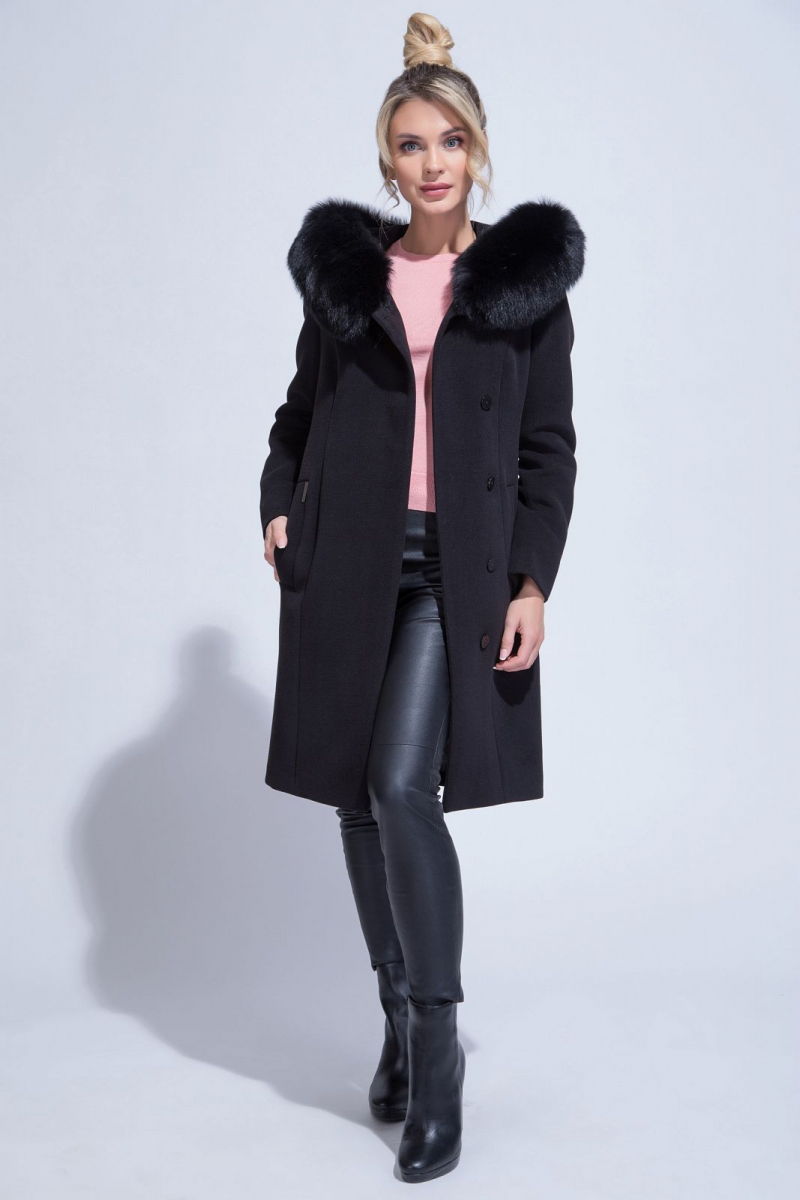 Женское пальто ElectraStyle НП3У-6032-128 темно-синий