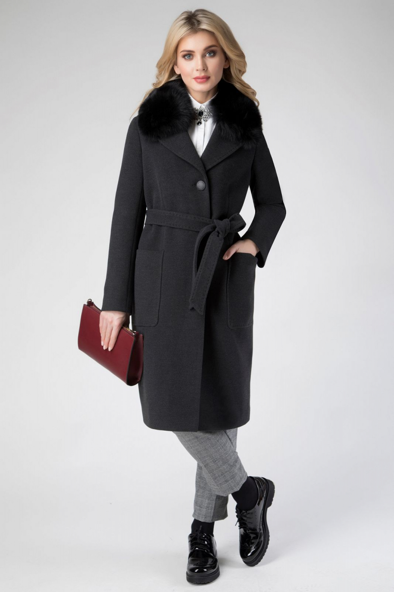 Женское пальто ElectraStyle НП3у-6040-128 черный