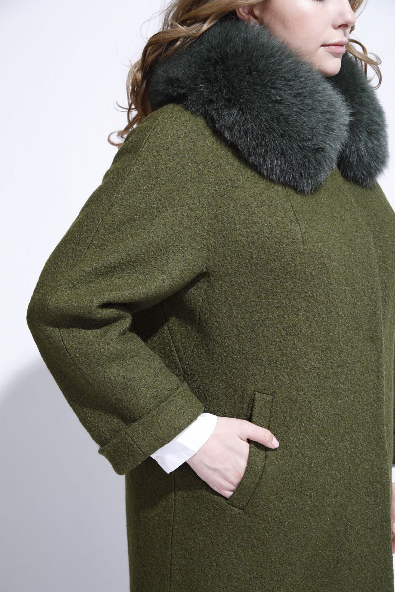 Женское пальто ElectraStyle НП4у-8034-138 зеленый