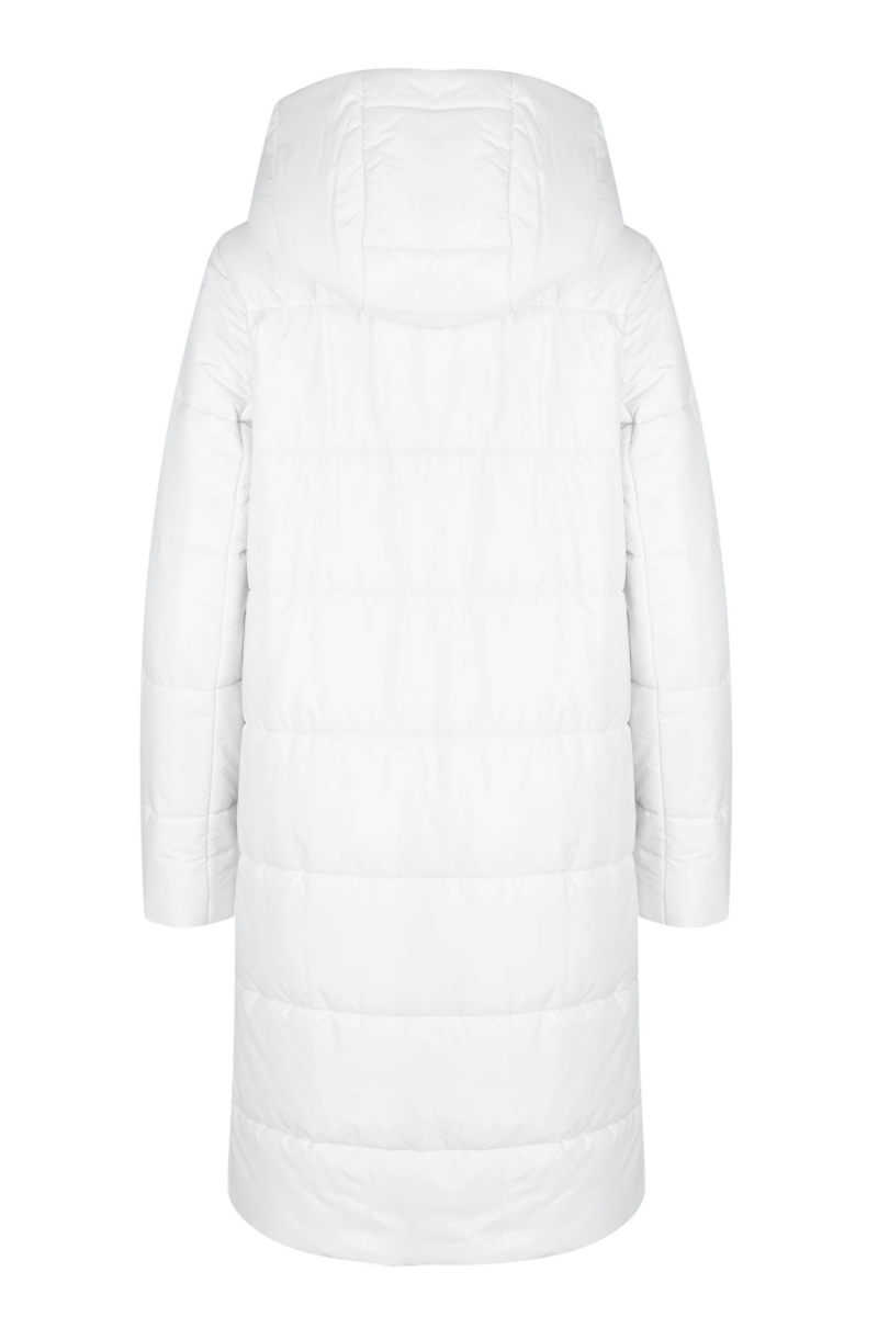 Женское пальто Elema 5-13040-1-164 белый/светло-серый