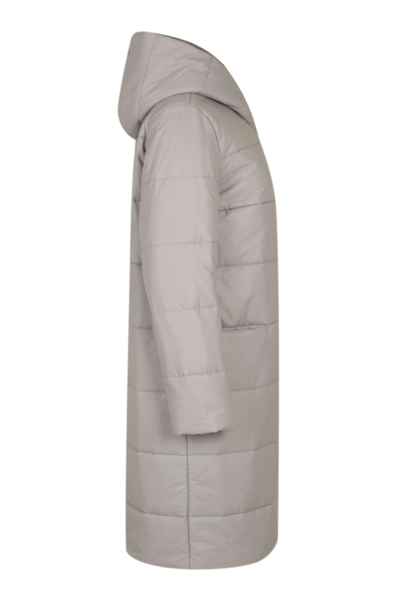 Женское пальто Elema 5-13040-1-164 светло-серый/тёмно-серый